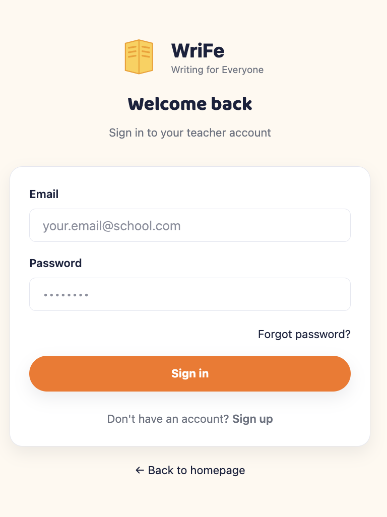 Teacher Login Portal